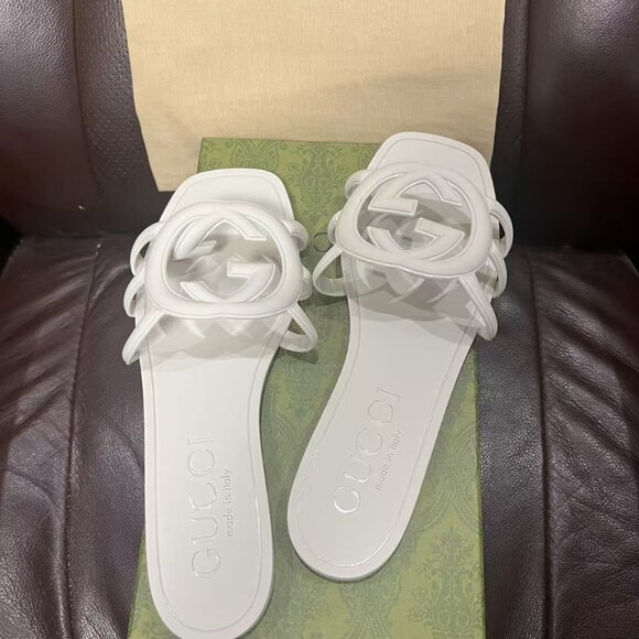 Gucci Women Sandals Slides Rubber .size9 - Picture 1 of 5